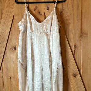 Boohoo satin low back panalled maxi slip dress